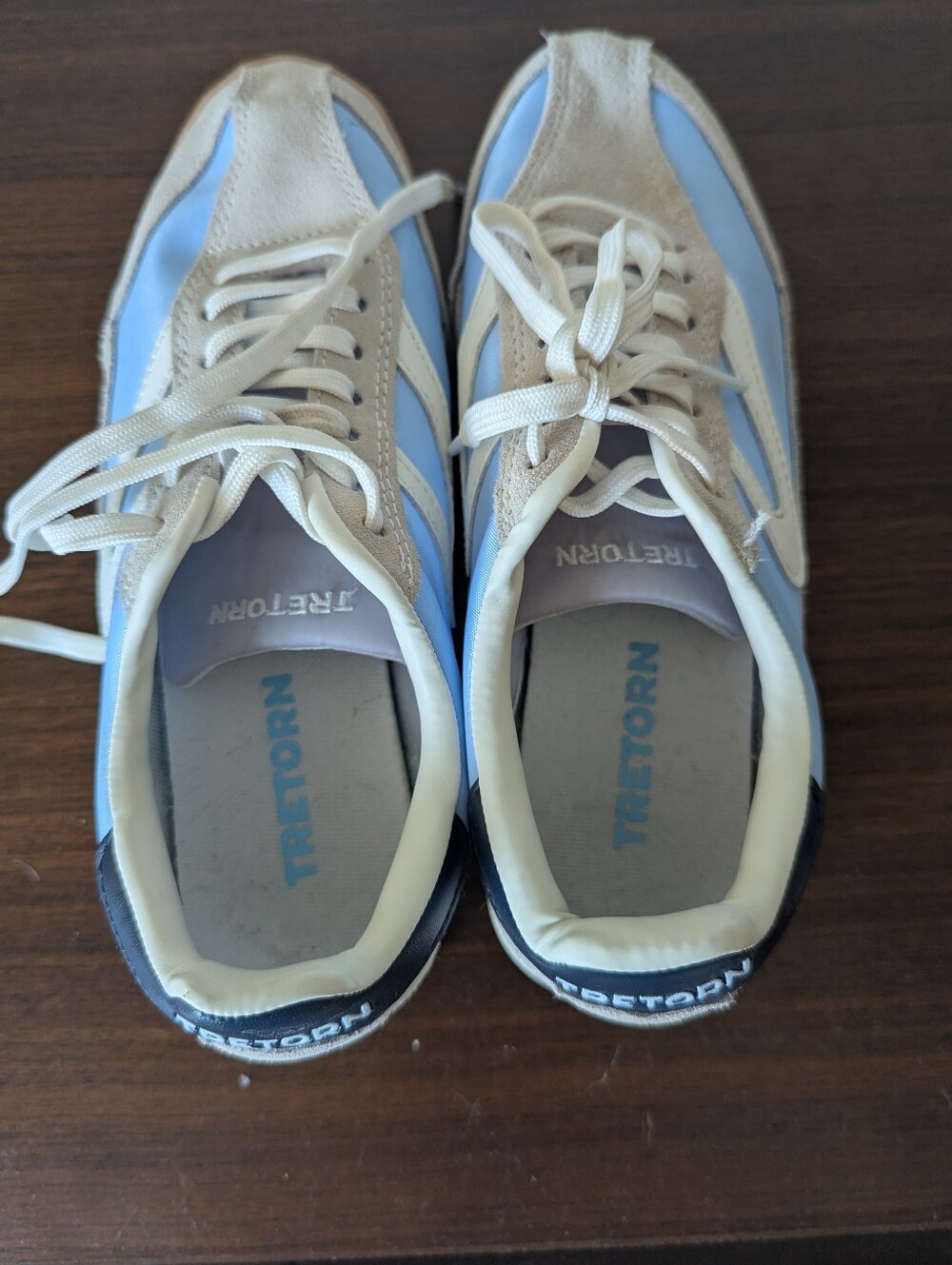 Light Blue And Gray tretorns Worn 2 X. Excellent Condition. Size 6 Women's. - Picture 5 of 6